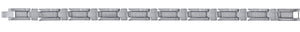 Tungsten Mens Grey Carbon Fiber Polished Link Bracelet 12mm Size 8.5 Inches