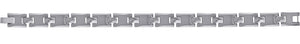 Tungsten Mens Polished And Brushed Link Bracelet 12mm Size 8.5 Inches