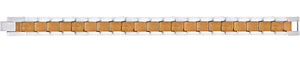 Tungsten Yellow Tone Mens Polished Link Bracelet 12mm Size 8.5 Inches