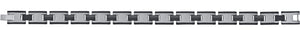 Tungsten Black White Tone Mens Polished Fancy Bracelet 12mm Size 8.5 Inches
