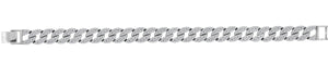 925 Sterling Silver Unisex Micropave Cubic Zirconia Cuban Link Bracelet