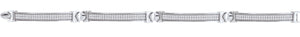 925 Sterling Silver Women Micropave Cubic Zirconia Link Bracelet