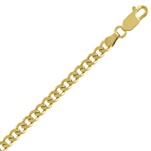10kt Yellow Gold Unisex Solid Cuban Chain 3.5mm 16 Inches