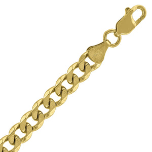 10kt Yellow Gold Unisex Solid Cuban Chain 7mm 20 Inches