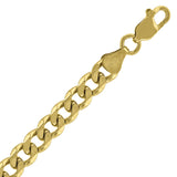 10kt Yellow Gold Unisex Solid Cuban Chain 7mm 30 Inches