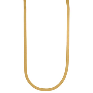 10kt Yellow Gold Unisex Herringbone Chain 4mm 16 Inches