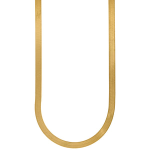 10kt Yellow Gold Unisex Herringbone Chain 6mm 16 Inches