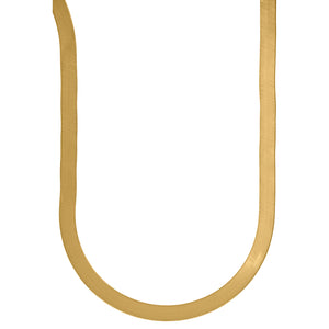 10kt Yellow Gold Unisex Herringbone Chain 7mm 16 Inches