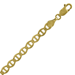 10kt Yellow Gold Unisex Solid Mariner Chain 4.0mm 16 inches