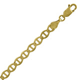 10kt Yellow Gold Unisex Solid Mariner Chain 4.0mm 30 inches