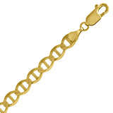 10kt Yellow Gold Unisex Solid Mariner chain 5.0mm 30 inches