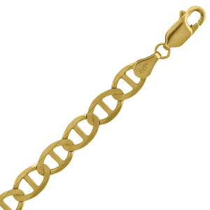 10kt Yellow Gold Unisex Solid Mariner Chain 10.4mm 22 inches