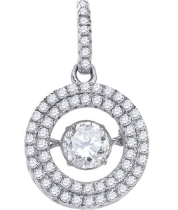 925 Sterling Silver Womens Cubic Zirconia Fashion Charm Pendant
