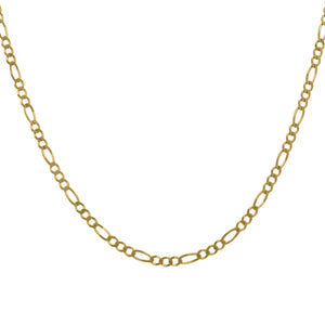 10kt Yellow Gold Unisex Solid Figaro Chain 2.0mm 24 inches