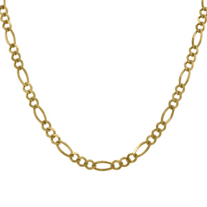 10kt Yellow Gold Unisex Solid Figaro Chain 3.5mm 30 inches