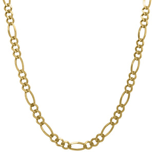 10kt Yellow Gold Unisex Solid Figaro Chain 4.5mm 30 inches