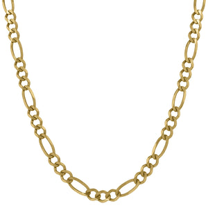 10kt Yellow Gold Unisex Solid Figaro Chain 5.5mm 30 inches