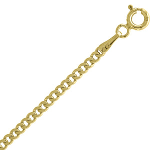 10kt Yellow Gold Unisex Hollow Cuban Chain 2.4mm 26 Inches