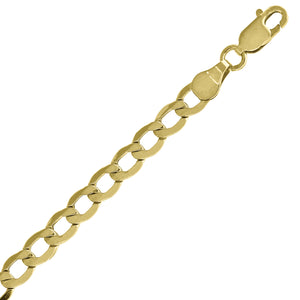 10kt Yellow Gold Unisex Hollow Cuban Chain 6.5mm 30 Inches