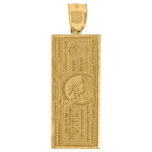 10KT Yellow Gold Mens One Million Dollar Fashion Charm Pendant