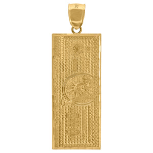 10KT Yellow Gold Mens One Million Dollar Fashion Charm Pendant