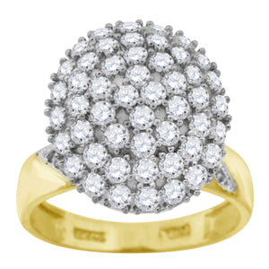 10kt Two-tone Gold Womens Cubic Zirconia Round Engagement Ring