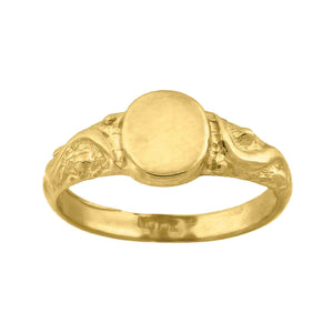 10kt Yellow Gold Baby Oval Signet Ring