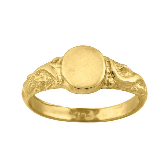 10kt Yellow Gold Baby Oval Signet Ring