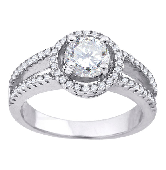 925 Sterling Silver Womens Cubic-Zirconia Fashion Bridal Ring Size 6