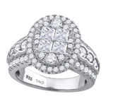 925 Sterling Silver Womens Cubic Zirconia Oval Engagement Ring Size 6