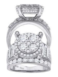 925 Sterling Silver Womens Baguette Cubic Zirconia Engagement Ring Size 6