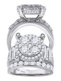 925 Sterling Silver Womens Baguette Cubic Zirconia Engagement Ring Size 9