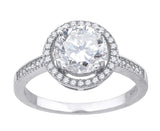 925 Sterling Silver Womens Cubic Zirconia Engagement Ring Size 6