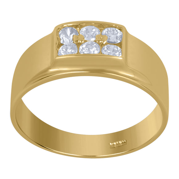 10kt Yellow Gold Childrens Cubic Zirconia CZ Baby Ring