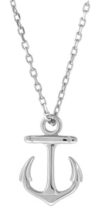 925 Sterling Silver Unisex Anchor Sea Shore Charm Pendant
