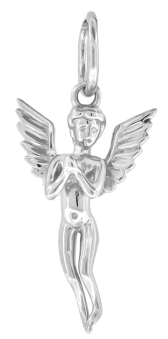 925 Sterling Silver Mens Religious Praying Angel Charm Pendant