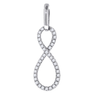 925 Sterling Silver Womens CZ Infinity Charm Pendant