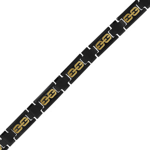 Tungsten Black Mens H Style Fashion Bracelet 10mm Size 8.5 Inches