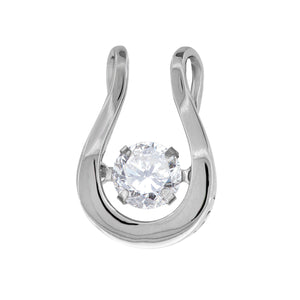 925 Sterling Silver Womens Cubic Zirconia Fashion Charm Pendant