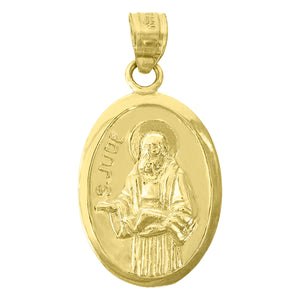 14kt Yellow Gold Womens Saint Jude Religious Pendant Charm