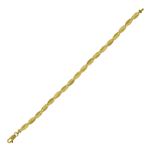 10kt Yellow Gold Womens Infinity Link Bracelet Size 8 Inches