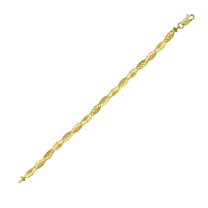 10kt Yellow Gold Womens Infinity Link Bracelet Size 7 Inches
