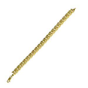 10kt Yellow Gold Womens X Link Bracelet Size 8 Inches