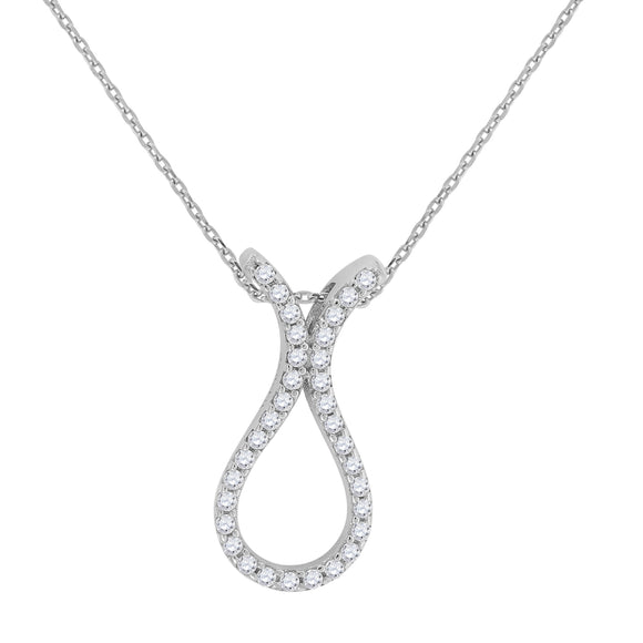 925 Sterling Silver Women Cubic Zirconia Rolo Link Necklace