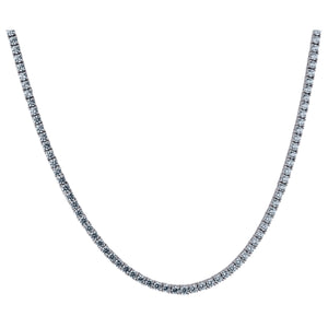 925 Sterling Silver Women Cubic Zirconia Tennis 2.5mm Chain Size 18 Inches