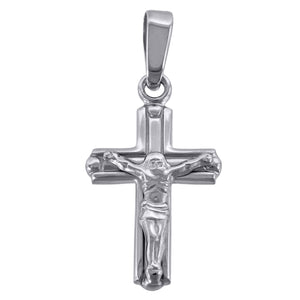 925 Sterling Silver Unisex Cross Crucifix Religious Charm Pendant
