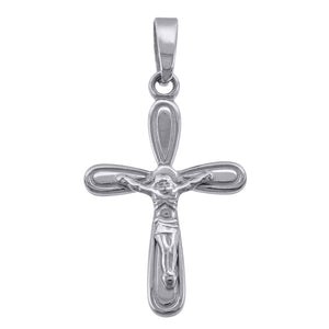 925 Sterling Silver Unisex Cross Crucifix Religious Charm Pendant