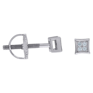 925 Sterling Silver Unisex Cubic Zirconia Kite Stud Earrings