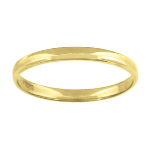 14kt Yellow Gold Unisex Dome Polished Regular-fit 2mm-Size 8 Wedding Engagement Anniversary Band Ring