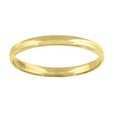 14kt Yellow Gold Unisex Dome Polished Regular-fit 2mm-Size 13 Wedding Engagement Anniversary Band Ring